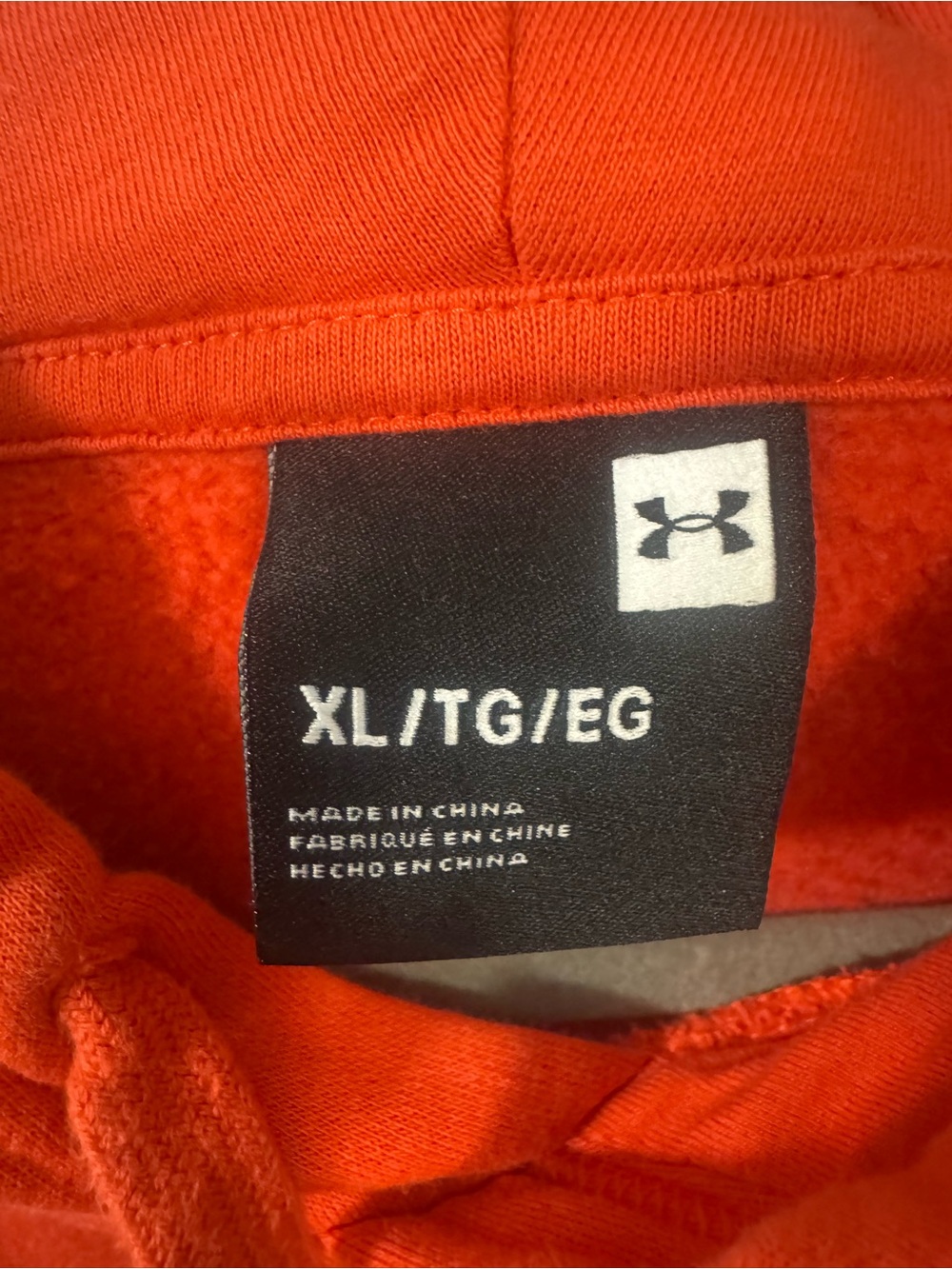 Under Armour Red Hoodie with Black Logo - Picture 6 of 10